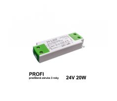 LED napájací zdroj 20W, 24V - nábytkový