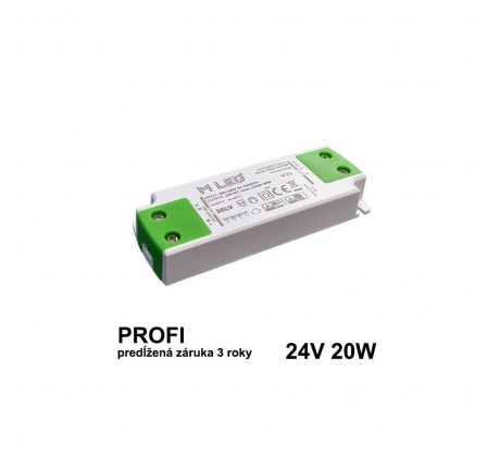 LED napájací zdroj 20W, 24V - nábytkový